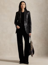 Ralph Lauren Polo Ralph Lauren Corduroy Wide Leg Trousers - Black - Size 16