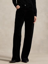 Ralph Lauren Polo Ralph Lauren Corduroy Wide Leg Trousers - Black - Size 16