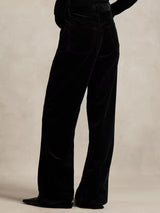 Ralph Lauren Polo Ralph Lauren Corduroy Wide Leg Trousers - Black - Size 16