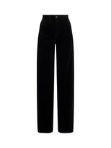 Ralph Lauren Polo Ralph Lauren Corduroy Wide Leg Trousers - Black - Size 16