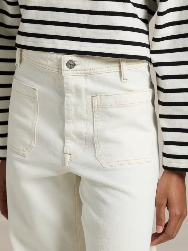 Ralph Lauren Women's Denim Wide Leg Straight Sailor Jeans Luizia Wash - 28