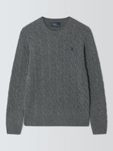 Ralph Lauren Polo Women's Julianna Cable Knit Wool Rich Jumper - Grey - S