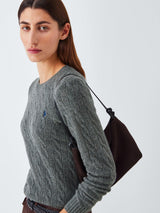 Ralph Lauren Polo Women's Julianna Cable Knit Wool Rich Jumper - Grey - S