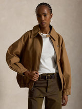 Polo Ralph Lauren Men's Double Faced Cotton Bomber Zip Jacket - Size L - Tan