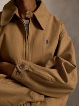 Polo Ralph Lauren Men's Double Faced Cotton Bomber Zip Jacket - Size L - Tan
