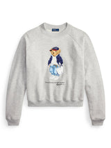 Ralph Lauren Polo Women's Garment Dyed Bear Sweatshirt Jumper - Grey - S