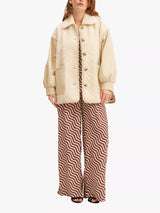 SUMMERY Copenhagen Women's Zian Regular Button Jacket - 521 Ecru - Size S
