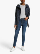 Ilse Jacobsen Hornbæk 87 Womens Waterproof Polyester Raincoat Navy - Size 14