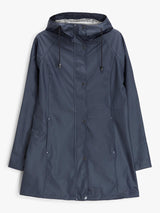 Ilse Jacobsen Hornbæk 87 Womens Waterproof Polyester Raincoat Navy - Size 14
