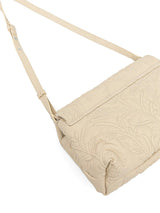 Munthe Foluke Quilted Calf Leather Floral-Embroidered Shoulder Bag - Beige