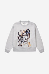 MUNTHE Rarsnima Women's Top Sweatshirt Jumper - Light Grey - EU 36/UK 8
