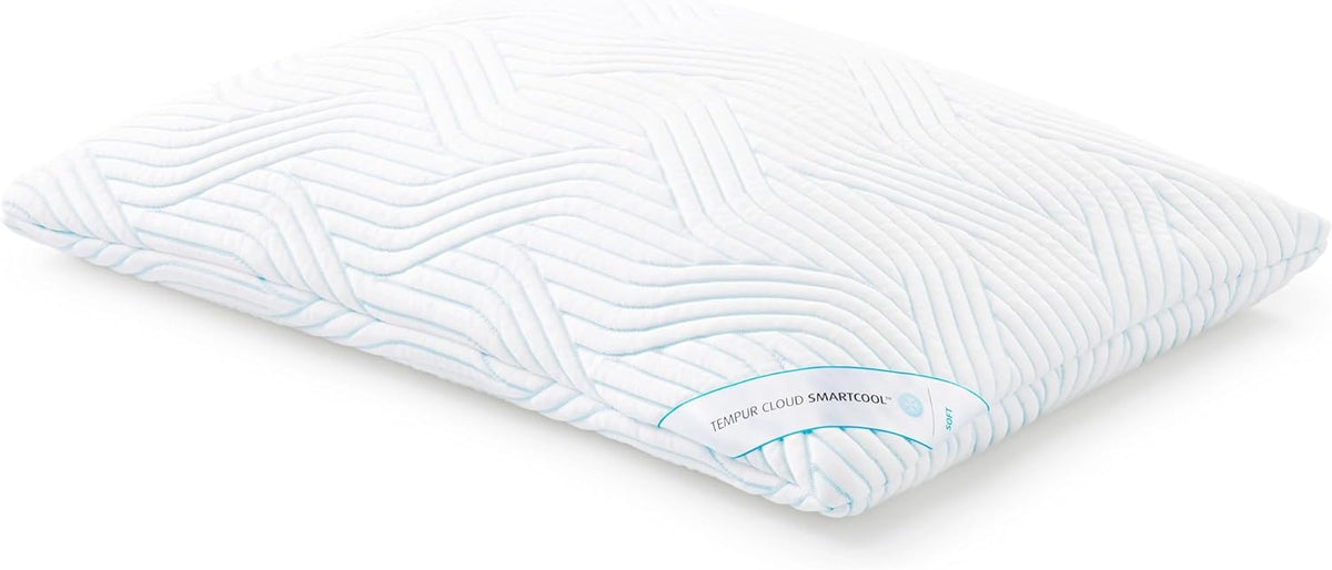 Tempur Cloud SmartCool Standard Pillow L74 x W50cm - Soft - White - Kazoop 