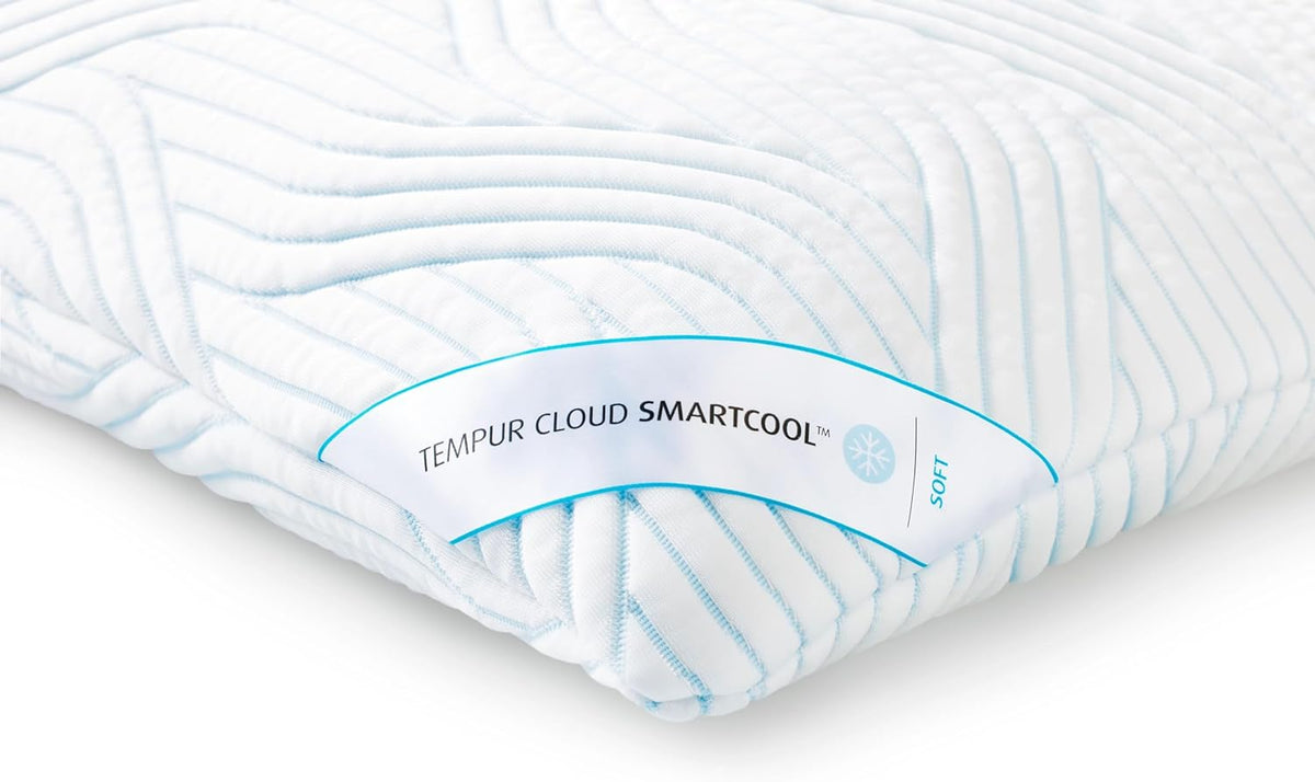 Tempur Cloud SmartCool Standard Pillow L74 x W50cm - Soft - White - Kazoop 