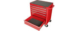 Halfords 5 Drawer Cabinet - Red
