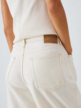 rag & bone Women's Andi Featherweight Wide Leg Jeans - White Cream - Size 24