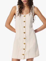 rag & bone Women's Featherweight Laney Sleeveless Denim Dress - Size 6 White