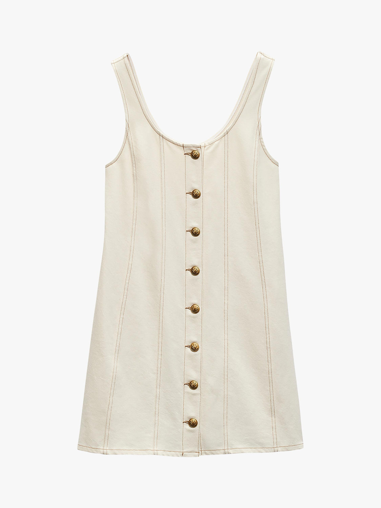rag & bone Women's Featherweight Laney Sleeveless Denim Dress - Size 6 White