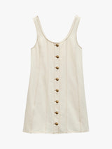 rag & bone Women's Featherweight Laney Sleeveless Denim Dress - Size 6 White