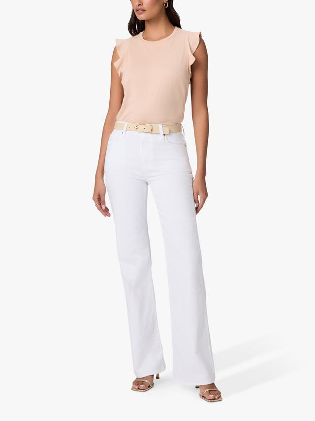 PAIGE Women's Sofia 33'' Mid Rise Flared Denim  Jeans - White - Size 26
