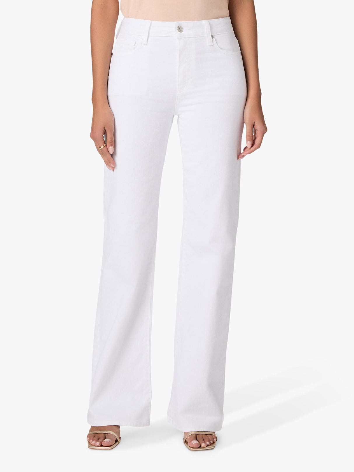 PAIGE Women's Sofia 33'' Mid Rise Flared Denim  Jeans - White - Size 26