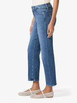 PAIGE Mason Bootcut Cropped Jeans Monaco Mist - Blue Denim - Mid Rise - W26
