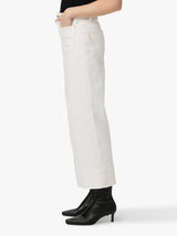 PAIGE Anessa High Rise Plain Wide Leg Women's Jeans - Toasted Ecru Size 27