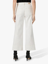 PAIGE Anessa High Rise Plain Wide Leg Women's Jeans - Toasted Ecru Size 27