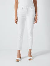 PAIGE Hoxton Women's High Rise Crop Skinny Jeans - Crisp White - Size 29/UK 12