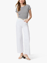 PAIGE Sasha High Waist Wide Leg Button Regular Jeans - White - Size 26