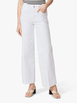 PAIGE Sasha High Waist Wide Leg Button Regular Jeans - White - Size 26