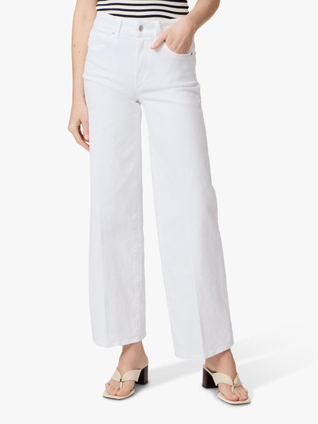 PAIGE Sasha High Waist Wide Leg Button Regular Jeans - White - Size 26
