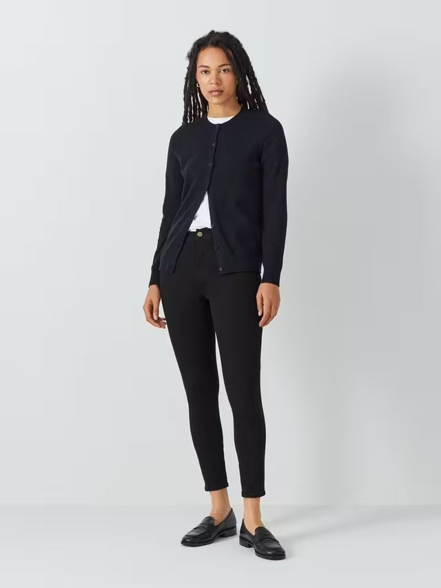 FRAME Women's Le High Rise Skinny Ankle Grazer Jeans - Film Noir - Size 26