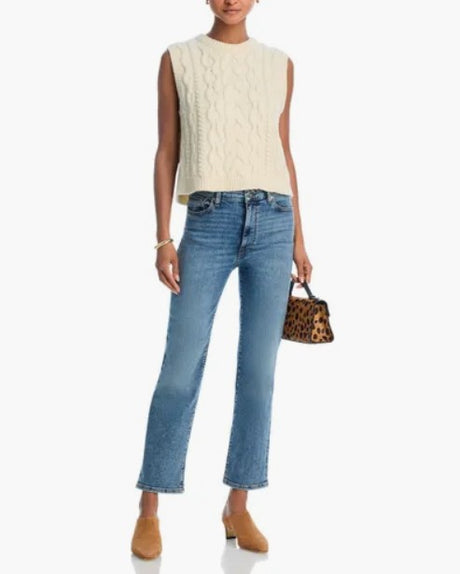 FRAME Le Sleek Straight Leg High-Rise Stretch Women's Jeans - Blue Size 31