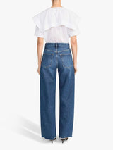 FRAME The Bow Relaxed Barrel Leg Jeans Acumen New Fray Women's Size 27