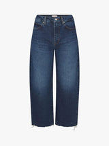 FRAME The Bow Relaxed Barrel Leg Jeans Acumen New Fray Women's Size 27