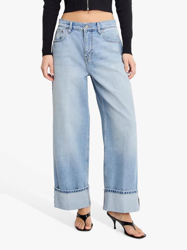 Good American Good Standard Baggy Mid Women's Jeans - Light Blue - Size 29