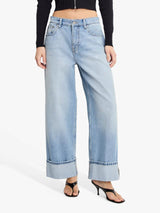 Good American Good Standard Baggy Mid Women's Jeans - Light Blue - Size 29