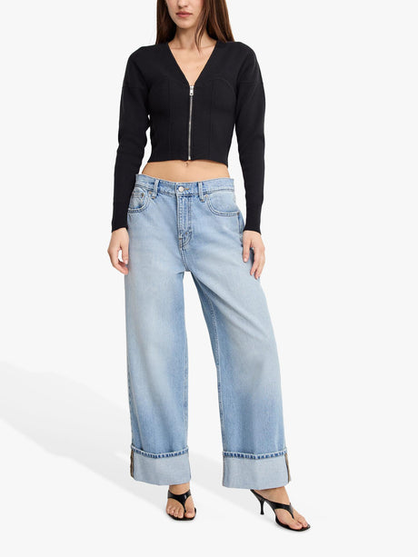 Good American Good Standard Baggy Mid Women's Jeans - Light Blue - Size 29
