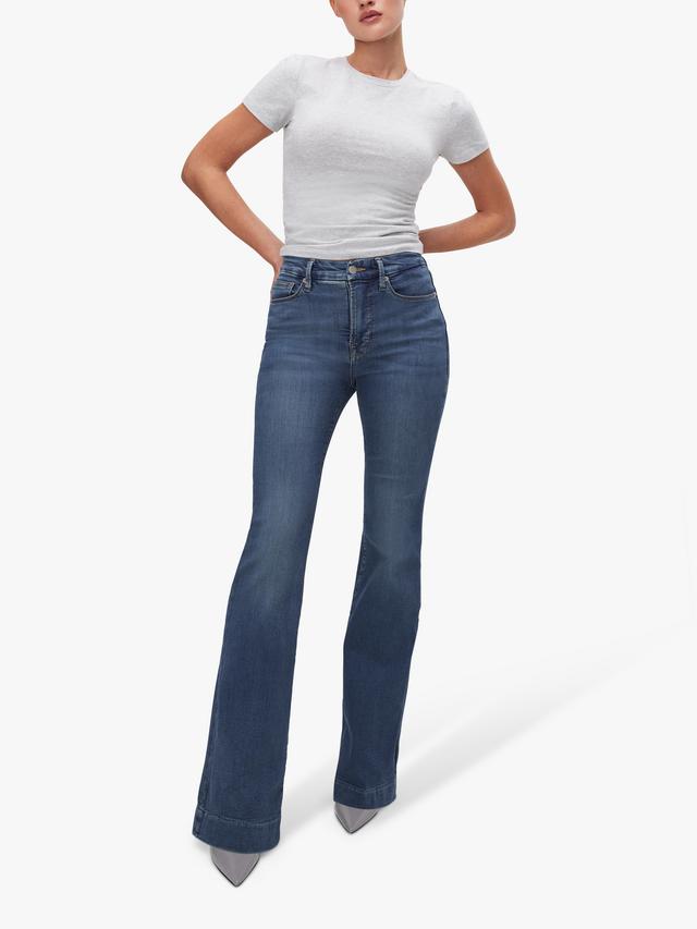 Good American Good Legs Mid Rise Skinny Flare Women's Jeans W26 L33.5 - Blue