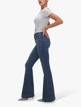 Good American Good Legs Mid Rise Skinny Flare Women's Jeans W26 L33.5 - Blue