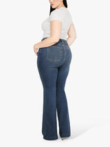 Good American Good Legs Mid Rise Skinny Flare Women's Jeans W26 L33.5 - Blue