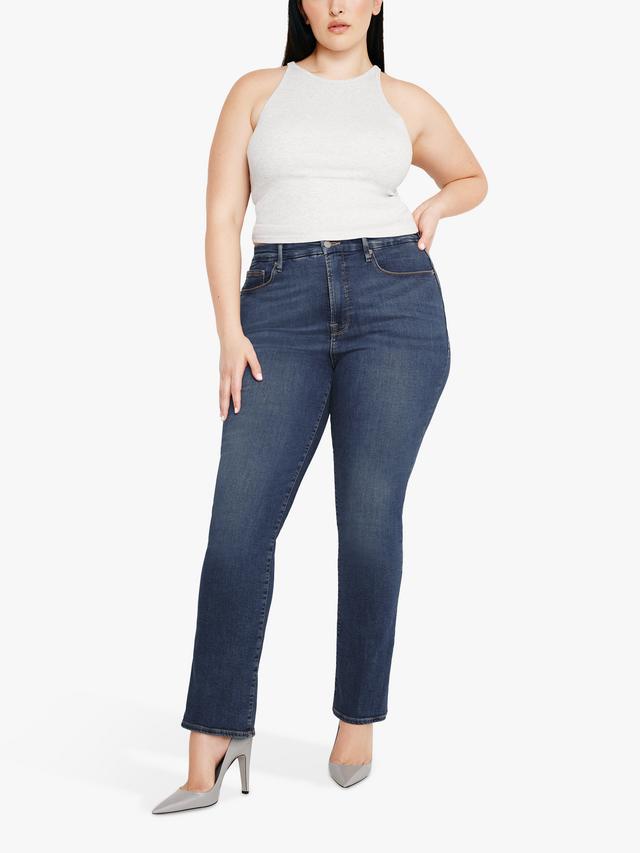 Good American Good Legs Women's Body-Hugging Straight Jeans - Blue - Size 30