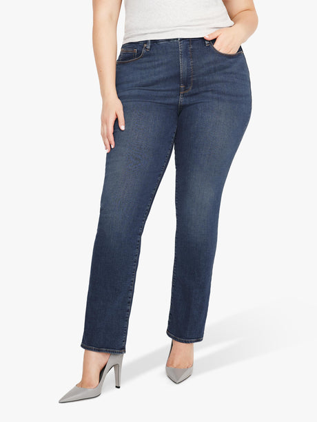 Good American Good Legs Women's Body-Hugging Straight Jeans - Blue - Size 30
