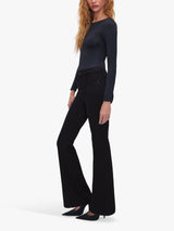 Good American Good Leg Women's Comfortable Flared Jeans - Black - Size 34