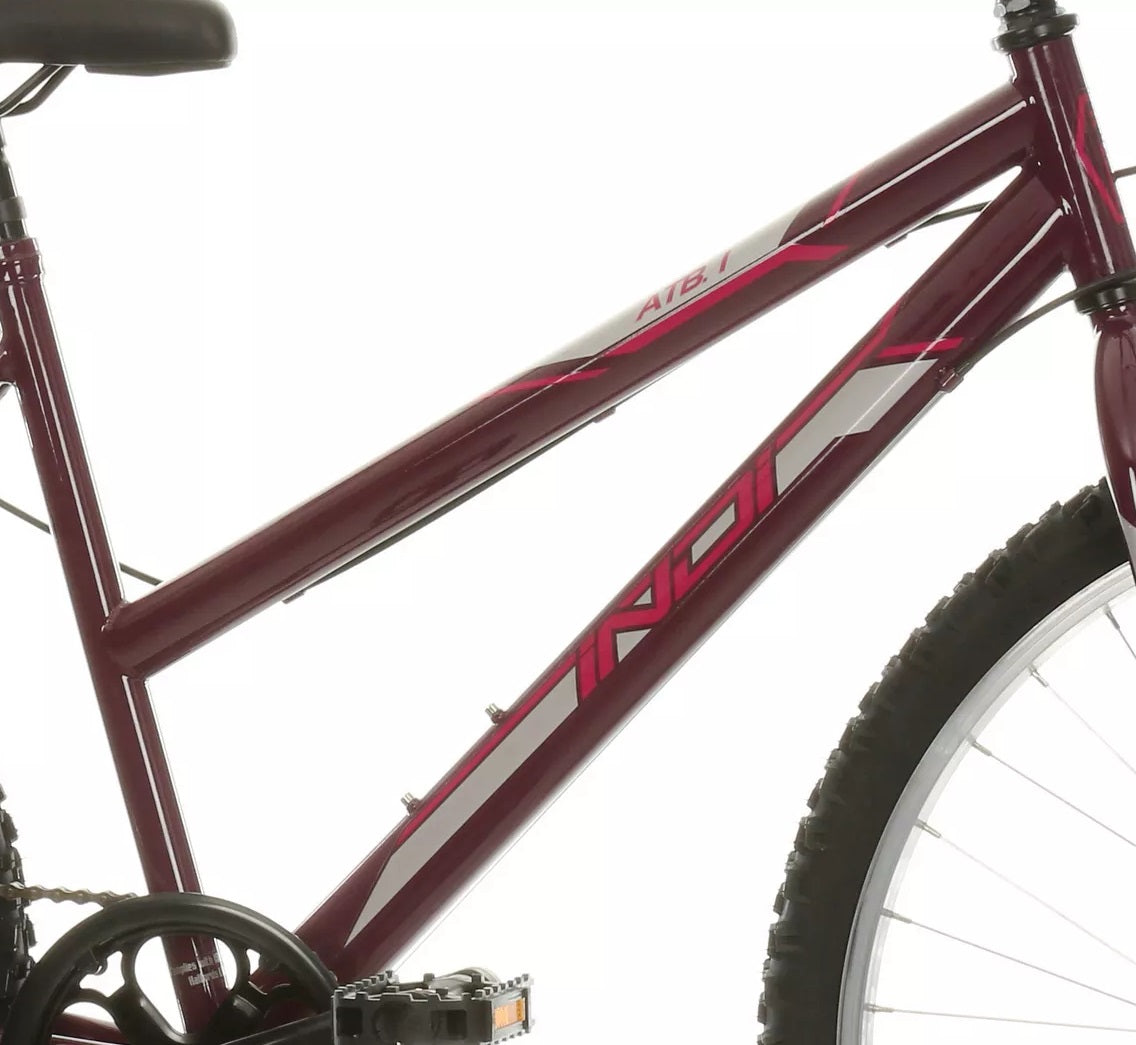 Indi ATB 1 Womens 6-Speed V-Brakes Medium 17'' Frame Mountain Bike - Purple