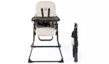 NEW Ickle Bubba Flip Magic Fold Highchair with Removable Tray Harness Pearl Grey