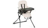 NEW Ickle Bubba Flip Magic Fold Highchair with Removable Tray Harness Pearl Grey