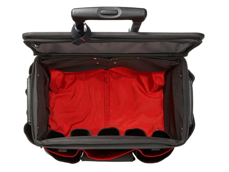 Hultafors 590170 Trolley Tool Bag 33 Pocket 1680 Denier Wheeled - Black/Red