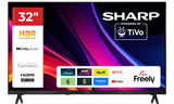 Sharp 32HE2045K Frameless HDMI Wi-Fi HDR LED HD 32'' Smart TV - Black