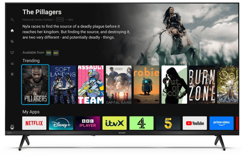 Sharp 40HE2045K 40″ Full HD Wi-Fi HDMI Slim Frameless Smart TV - Black